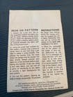 Punch Embroidery Transfer Pattern Bengals Nfl Vintage 1987 Nos