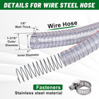 5ft 1  Id X 1 25  Od Steel Wire Suction Hose Pvc Reinforced Tubing High Pressure