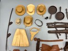 Vintage Marx Best Of The West Johnny West Accessories Parts Lot Guns Bags Hats