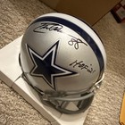 Drew Pearson Autographed Mini Helmet W  Hof 21 Beckett Witness Bas Coa Cowboys