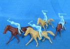 Marx Reissue 54mm Civil War Union Cavalry Toy Soldiers W horses  light Blue 
