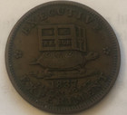 1837 Executive Experiment Hard Times Token Running Donkey   Treasury Safe Turtle