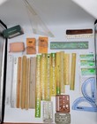 Lot Of Vintage Drafting Items Rulers Stencils Protractors   Accessories