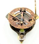 Sundial Compass  Vintage Marine West London Antique 2 5  Brass Sundial Compass