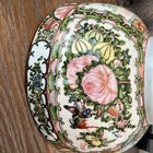 Vintage Chinese Famille Rose Hand Painted Rose Medallion 10  Porcelain Bowl