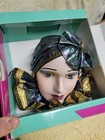 Vintage Clay Art Ceramic Mask Hand Painted Victorian Era Woman With Original Box