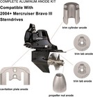 Aluminum Anode Kit Cmbravo3kita For 2004  Mercruiser Bravo Iii Drives Sterndrive