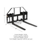 Titan Attachments Standard Series Pallet Fork Frame Attachment With 60in Blades