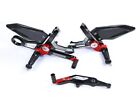 For Bmw S1000rr M1000rr Red M Rearset Foot Peg Rest With Carbon Fiber Heel Guard