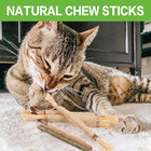 Silvervine Sticks Cat Toys 10pcs Cat Chew Stick Catnip Chew Toy Interactive Cat