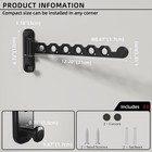Wall Mounted Clothes Hanger Rack Foldable Drying Rack Hook Folding Indoor For   