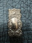 Antique Vintage Ornate Vesta Match Safe Holder With Initial E