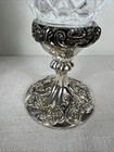 Vintage Godinger Crystal Votive Candle Holder With Silver Plated Base With Box