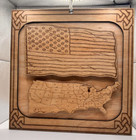 America Us Flag Wood Laser Designer