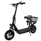 500w Adult Shock Absorption Electric Scooter With Seat 12  With Carry Basket E4