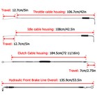 For Harley Low Rider 14 -16  Handlebar Brake Clutch Throttle Cable Kit Non-abs