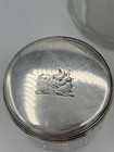Antique Dresser Set With Sterling Silver Lids And Cut Glass Vanity Jars