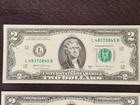 Set  2 Uncirculated 2013 B Series  2  Ink Error  Fancy Serial Numbers       Video 