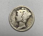 1921 10c Mercury Dime 90  Silver