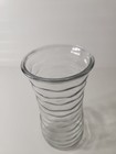 Clear Ribbed Glass Vase Wavy Design 10  Tall  Vintage