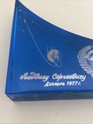 Rare Vintage Russian Soviet Astronaut Space Heavy Blue Glass Medal Award 1977