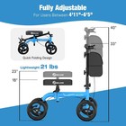 Premium Knee Scooter For Adults  Foldable   Steerable With Dual Brakes