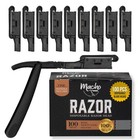 Disposable Straight Razor With 100 Blades  Perfect For Men   s Grooming   Shaving