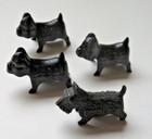 Lot Of 4 Vintage Ideal Dog Food Good Luck Charm Boston Terrier Figurines 1 Metal