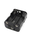 4pcs Black Double Side 6 X 1 5v Aa Battery Holder Storage Case Box