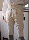 Men   s 18th Century Revolutionary War Off-white Breeches  Colonial Military Pants