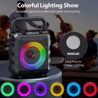 Wireless Home Karaoke System W  Bluetooth  Mics  And Led Lights  Doubles Speaker