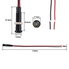 1pc 6mm Oxidized Black Plastic Indicator Light Mini Warning Led Pilot Signal