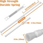 2 Pack 5 8  Spring Tension Curtain Rod  Adjustable Tension Rods White 18 To 3   