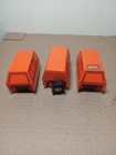 3 Pc rare Brio Wooden Intercity Orange Train  lot Of 3  1980s vintage 