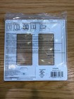 New Box Of 20 - Eaton Decorator 2-gang Wall Plate - Screwless Pjs262w