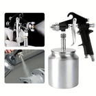 Hvlp Spray Paint Gun Kit 1 5mm Sprayer Gravity Feed Auto Painting 750ml Aiuminum