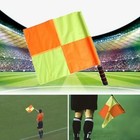 2 Pcs Soccer Equipment Referee Offside Hand-flag  Water-proof Two Pcs With Bag