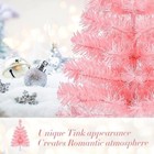 17 7inch Artificial Tree Pink Tabletop Christmas Tree With Plastic Stand
