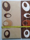 Vintage Mid Century Modern Faux Suede Wall Art Pair Fabric Wood Frame Mcm Decor