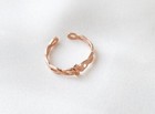 Solid Metal 925 Silver Women Infinit Flower Adjustable Toe Ring Rose Gold Plated