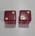 Vintage Bakelite Cherry Red Dice Large 1 1 2    Dice 62 Grams Each