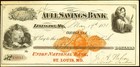 Mo  13 Lexington Missouri The Aull Savings Bank Unb St Louis May 19  1873 Check