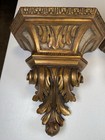 Large Vintage Corinthian Architectural Wall Corbels Gold Gilt Acanthus Shelf