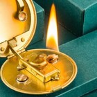1935 American Compact Round Semi-automatic Fuel Handmade Brass Antique Lighters