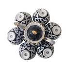 Authentic Uzbek Pakhtagul  cotton Rose Flower  Design Porcelain ceramic Chai Set