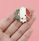 Mexico Mexican National Flag Eagle Snake Colors Green White Red 1 3  Enamel Pin