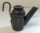 Antique Teapot Coal Miner   s Wick Lamp 1800s