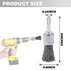 Wuboece 10pcs Wire Brush For Drill  High Carbon Steel Drill Wire    