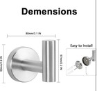 Nearmoon 4 Pack Bath Towel Hooks   Stainless Steel Robe Hook Holder   Bathroom    