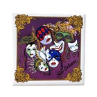 French Quarter New Orleans Ceramic Tiles Coasters Mardi Gras 41 4 In Set Of 2